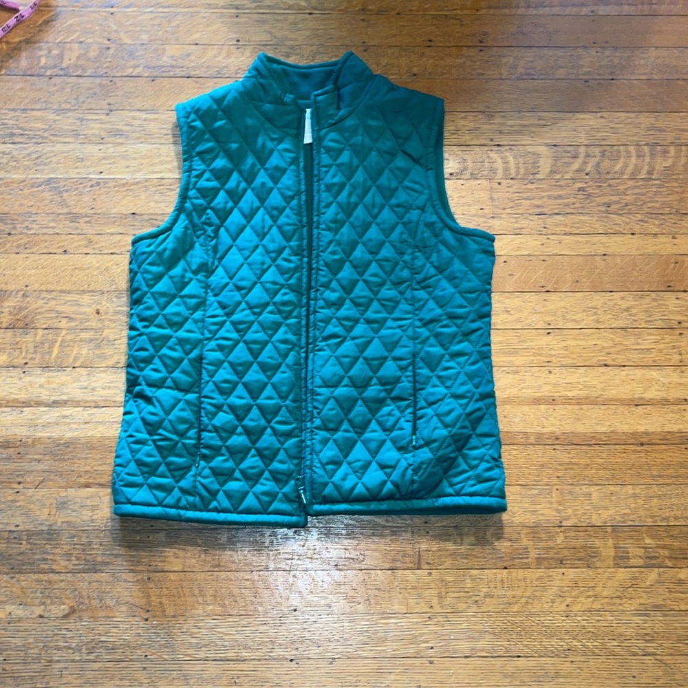 Hunter green quilted vest